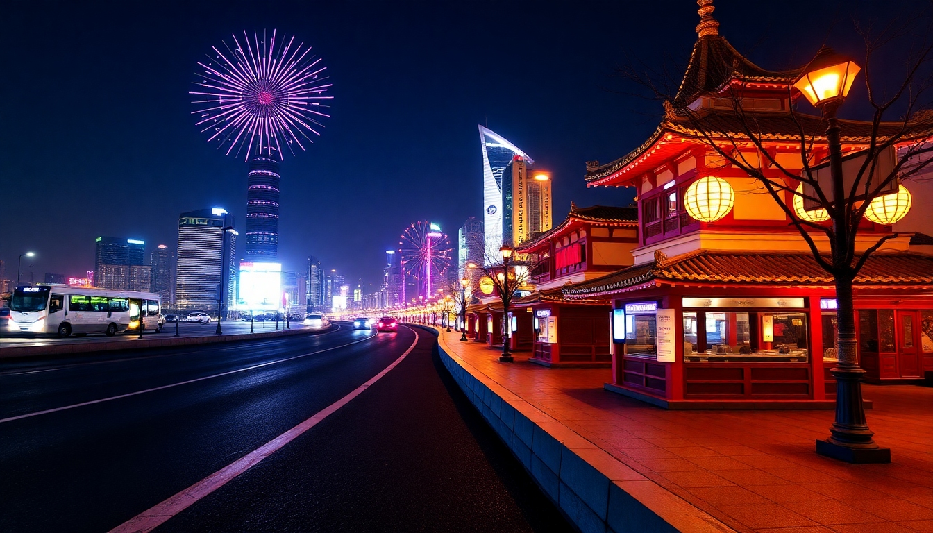 先進的なドローン配送システムが都市の上空を飛行する未来的な風景